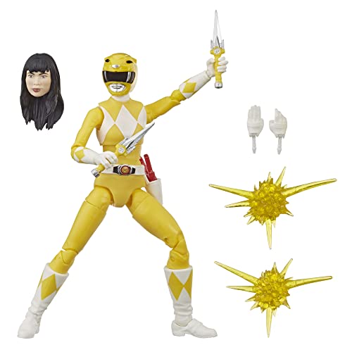 Power Rangers Lightning Collection Mighty Morphin Yellow Ranger Collectible 6" Action Figure Toy with Accessories (Import Stock) von Hasbro