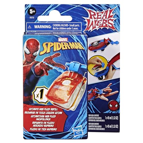 SPIDER-MAN-Man Marvel Real Webs Ultimatives Web Fluid Nachfüllpack für den Real Webs Super Web-Blaster, Netze wie Spiderman herstellen, für Kinder ab 5 Jahren SPIDER-MAN-Man Marvel Real Webs Ultimatives Web Fluid Nachfüllpack für den Real Webs Super Web-Blaster, Netze wie Spiderman herstellen, für Kinder ab 5 Jahren von Hasbro