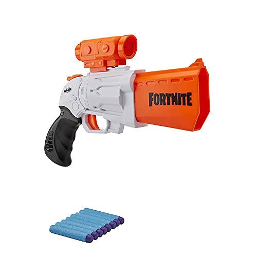 SR Fortnite Nerf Blaster - Spannhebel-Action mit 4 Darts - mit abnehmbarem Fernrohr und 8 Nerf Elite Darts - Für Jugendliche und Erwachsene von NERF