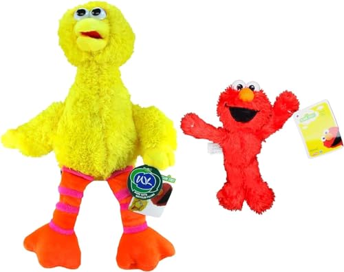 Sesamstraße – Superweiches Plüsch-Set in Geschenkqualität – (38 cm großer Vogel und 20 cm Elmo) von Hasbro