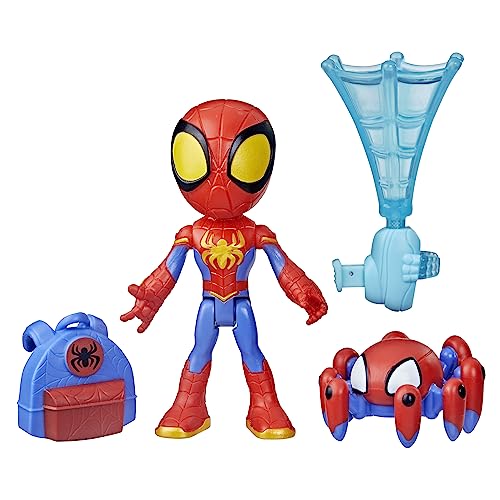 Marvel Spidey and His Amazing Friends Web-Spinners Spidey Action-Figur mit Accessoires, drehbares Netz-Accessoire von Hasbro