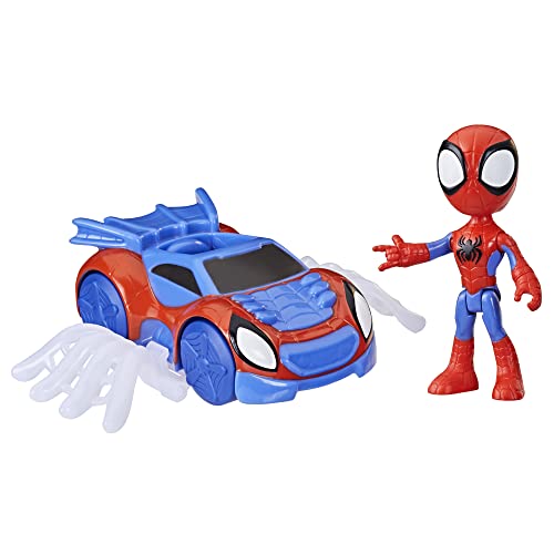 Spidey and his Amazing Friends Marvel Spidey Web-Flitzer Set, Spidey Action-Figur mit Fahrzeug und Accessoire, Spielzeug, Rot von Spidey and his Amazing Friends
