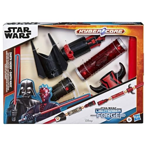 Star Wars Lichtschwert Forge Kyber Core Darth Vader & Darth Maul Lichtschwert 2er-Pack Dark Side Villains Pack von Hasbro
