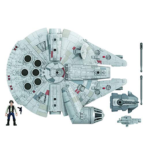 Star Wars Hasbro Mission Fleet Han Solo Millennium Falke 6 cm große Figur und Raumschiff, Spielzeug für Kids ab 4 Jahren E9343 Einheitsgröße von Star Wars