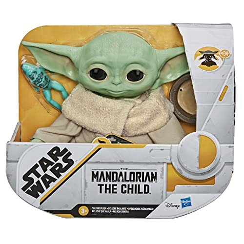 Star Wars The Child sprechende Plüsch-Figur mit Sounds und Accessoires, The Mandalorian Spielzeug, Baby Yoda 19 cm Groß von Hasbro
