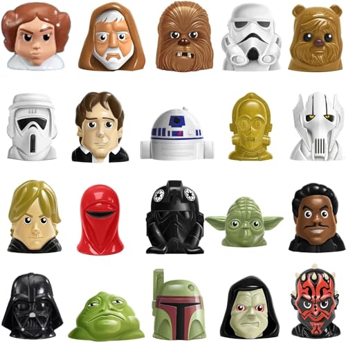 Star Wars Wikkeez Sammelfigur Kopf Identifizierte Sets - (Komplettes Set von 20) von Hasbro