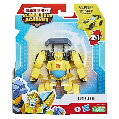 Transformers Rescue Bots Academy – F4637 – Figur mit Gelenken und umwandelbar, 11 cm – Figuren Bumblebee F1 von Hasbro