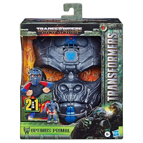 Transformers Spielzeug zu Transformers: Aufstieg der Bestien, Optimus Primal, 2-in-1 Rollenspielmaske, ab 6, 22,5 cm von Hasbro