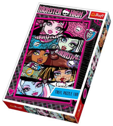 Trefl 16203 - Monster High: Gruselige Schüler - Kinderpuzzle 100 Teile von Hasbro
