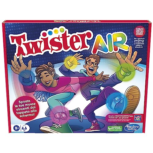 Twister Air Spiel Twister App Augmented Reality Spiel Verbindung mit Smart-Geräten, aktive Partyspiele ab 8 Jahren von Hasbro Gaming