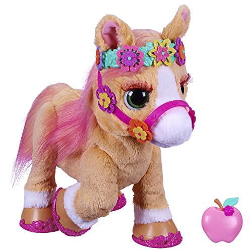 Hasbro Furreal Cinnamon, Mein stylisches Pony, 80+ Geräusche, Reaktionen, 26 Accessoires, elektronisches Tierchen (35 cm) ab 4 Jahren von FurReal