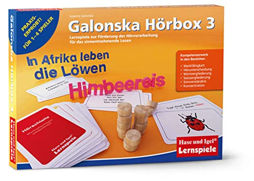 Galonska Hörbox 3. Lernspiele Zur Förderung Der Hörverarbeitung Für das Sinnentnehmende Lesen von Hase und Igel Verlag GmbH