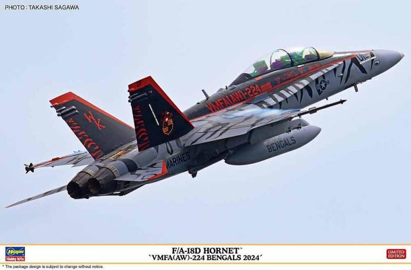 F/A-18D Hornet VMFA 224 Bengals 2024 von Hasegawa