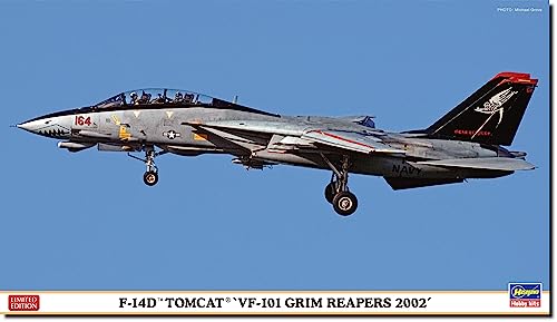 Hasegawa 2444 1/72 F-14D Tomcat VF-101 Grim Reapers 2002 Modellbausatz, Mehrfarbig Hasegawa 2444 1/72 F-14D Tomcat VF-101 Grim Reapers 2002 Modellbausatz, Mehrfarbig von Hasegawa