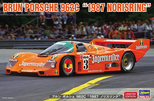 Hasegawa HA20557 1:24 Brun Porsche 962C 1987 Norising Modellbausatz, Geformte Farbe von ハセガワ