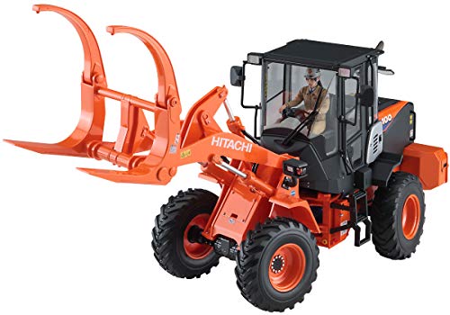 Hasegawa HA66105 66105 12785 Hitachi Radlader ZW100-6 mit Greifzange Modellbausatz, Modellbauzubehör, Mehrfarbig von Hasegawa