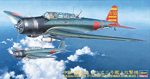 ハセガワ Hasegawa B5N2 Typ 97 Kate Model 3 Modellbausatz im Maßstab 1:48 von ハセガワ