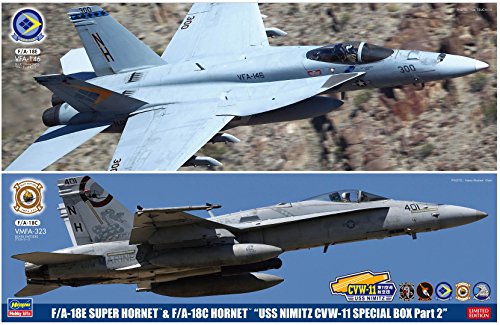Hasegawa SP367 1/72 FA18E Super FA18C Hornet, USS Nimitz, 2 BAUS. Auto Plastikmodellbausatz, Modelleisenbahnzubehör, Hobby, Modellbau, Mehrfarbig von Hasegawa