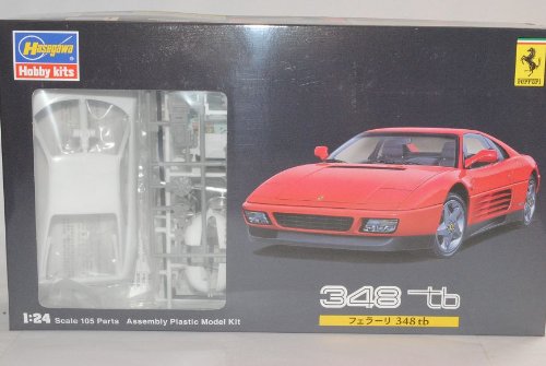 Hasegawa Sonderposten - Ferrari 348TB Coupe Rot Kit Bausatz 1/24 Modell Auto mit individiuellem Wunschkennzeichen von Hasegawa