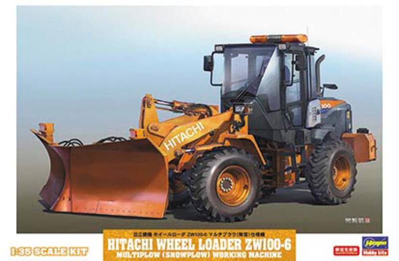 Hitachi Radlader ZW-100-6 mit Schneepflug von Hasegawa