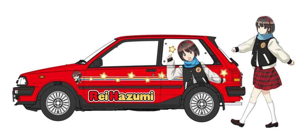 Toyota Starlet EP71 3-Türer mit Figur Toyota Starlet EP71 3-Türer mit Figur von Hasegawa