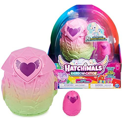 Hatchimals Rainbowcation Mini-Family Pack, Spielset mit 3 CollEGGtibles-Figuren und bis zu 3 Überraschungs-Babys, Spielzeug für Mädchen ab 5 Jahren von Hatchimals