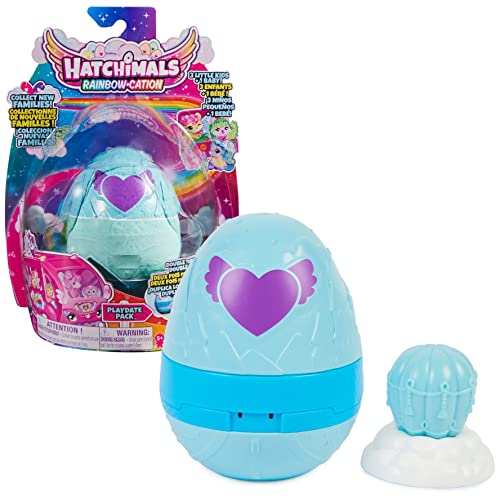 Hatchimals Rainbowcation Playdate Pack, Spiel-Schatulle mit 4 CollEGGtibles-Figuren und 2 Zubehörteilen, Spielzeug für Mädchen ab 5 Jahren von Hatchimals