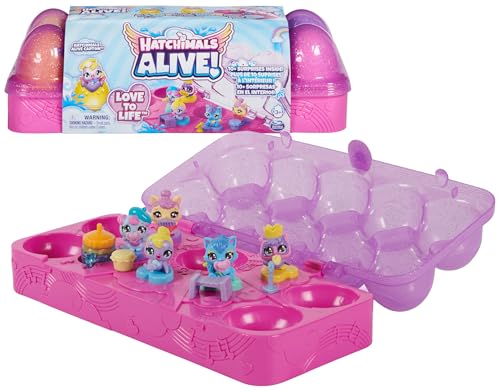 Hatchimals Alive Eierkarton Spielset - mit 5 Mini-Figuren in selbst-schlüpfenden Eiern und 11 Accessoires zum Thema Musik, für kreativen Spiel- und Sammelspaß, Spielzeug für Kinder ab 3 Jahren von Hatchimals