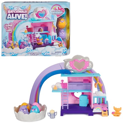 Hatchimals Alive Kinderzimmer Spielset - mit 4 Mini-Figuren in 4 selbstschlüpfenden Eiern und 13 Zubehörteilen für fantasievolles Rollenspiel, Spielzeug für Kinder ab 3 Jahren Hatchimals Alive Kinderzimmer Spielset - mit 4 Mini-Figuren in 4 selbstschlüpfenden Eiern und 13 Zubehörteilen für fantasievolles Rollenspiel, Spielzeug für Kinder ab 3 Jahren von Hatchimals