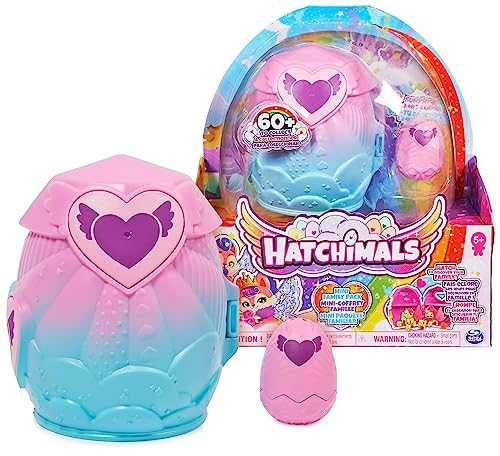 Hatchimals Mini-Family Pack, Spielset mit 3 CollEGGtibles-Figuren und bis zu 3 Überraschungs-Babys, Spielzeug für Mädchen ab 5 Jahren von Hatchimals