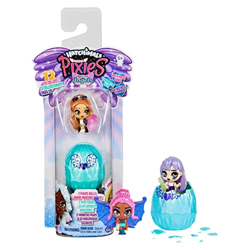 Hatchimals Mini Pixies Glitter Angels Sammelfiguren im 2er-Pack mit austauschbaren Engelsflügeln (Designs können variieren) von Hatchimals