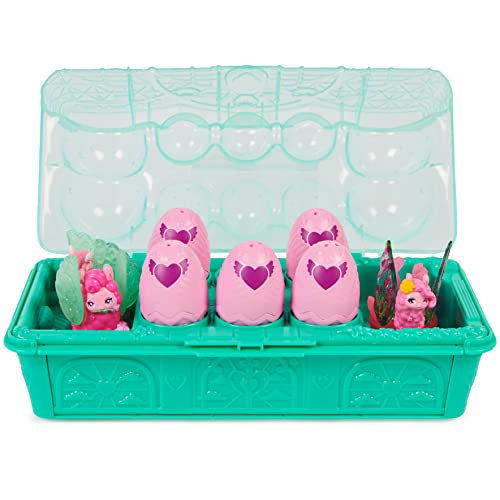 Hatchimals Rainbowcation Eierkarton mit Lama-Familie, Spielset mit 10 CollEGGtibles-Figuren und 2 Zubehörteilen, Kinderspielzeug für Mädchen ab 5 Jahren von Hatchimals