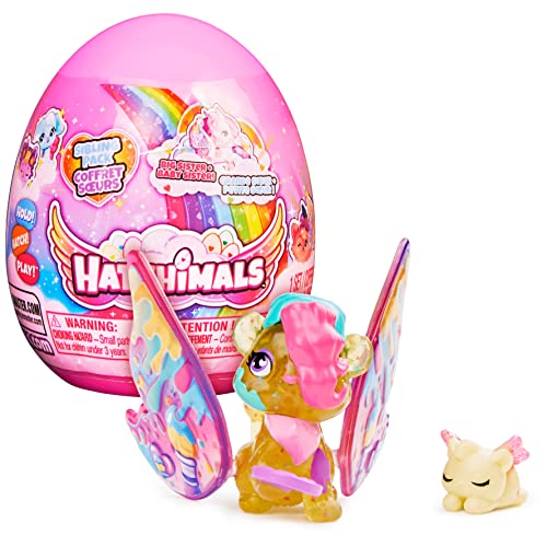 Hatchimals Sibling Pack, großes wiederverwendbares Ei mit 2 CollEGGtibles-Figuren, Überraschungs-Spielzeug für Mädchen ab 5 Jahren von Hatchimals