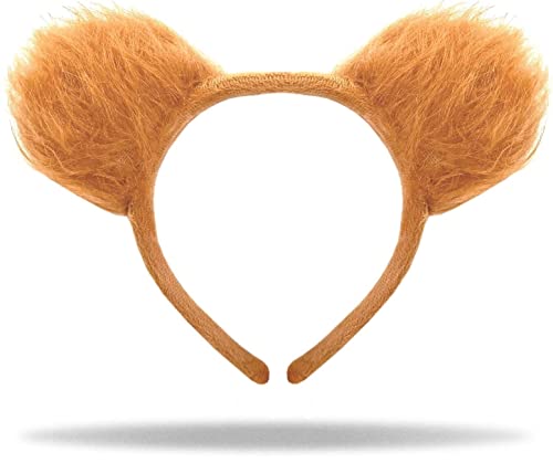 Hatstar Teddy Bär Ohren Haarreif | Braun Bären Stirnband Haarband | Haarschmuck für Damen, Herren & Kinder | Accessoire für Karneval & Fasching Kostüm von Hatstar