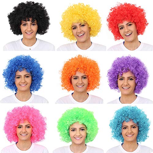 Afro Clown Perücke | Lockenkopf Lockenperücke | Rasta Afroperücke | Accessoire für Karneval und Fasching Halloween (Afro blond 140g) von Hatstar