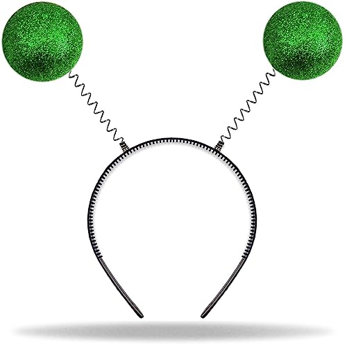 Hatstar Alien Haarreif in grün | Halloween Accessoire mit 2 runden schwingenden Kugeln | Glitzer Disco Bälle | für Karneval, Fasching Party | Stirnband für Damen, Herren & Kinder Hatstar Alien Haarreif in grün | Halloween Accessoire mit 2 runden schwingenden Kugeln | Glitzer Disco Bälle | für Karneval, Fasching Party | Stirnband für Damen, Herren & Kinder von Hatstar