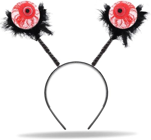 Hatstar Blutiger Augapfel Haarreif | Augäpfel Strinband | Halloween Kopfschmuck | Accessoire zu Fasching, Karneval | Party Haarschmuck für Damen, Herren und Kinder von Hatstar