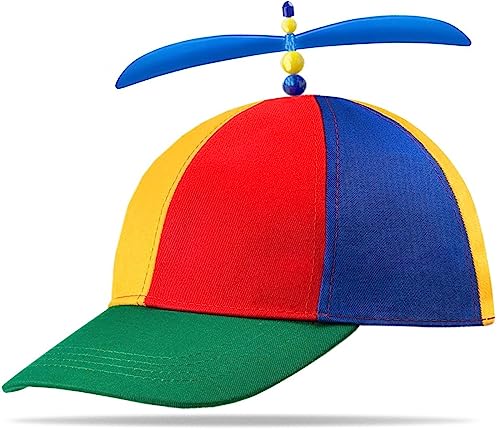 Hatstar Bunte Propeller Mütze | Lustige Propellerkappe | Hubschraubermütze | Hubschrauber Kappe | Baseball Cap für Damen Herren Kinder | Vatertag Männertag Herrentag Geschenk von Hatstar