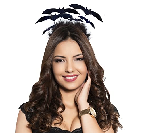 Hatstar Fledermaus Haarreif | Stirnband mit fliegenden Horror Fledermäusen | Vampir Haarband | Haarschmuck für Kinder Damen & Herren | Kopfschmuck zu Halloween Karneval Fasching Kostüm Party´s von Hatstar