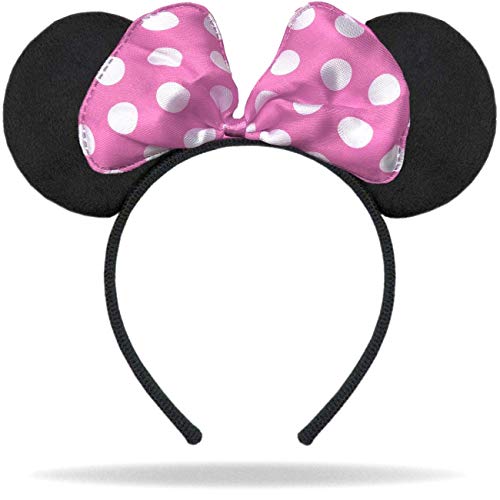 Hatstar Maus Ohren Haarreifen in schwarz | Schleife in rosa mit weißen Punkten | Haarschmuck für Kinder & Erwachsene | Kopfschmuck Damen & Mädchen | Kostüm Accessoire für Karneval & Fasching Hatstar Maus Ohren Haarreifen in schwarz | Schleife in rosa mit weißen Punkten | Haarschmuck für Kinder & Erwachsene | Kopfschmuck Damen & Mädchen | Kostüm Accessoire für Karneval & Fasching von Hatstar