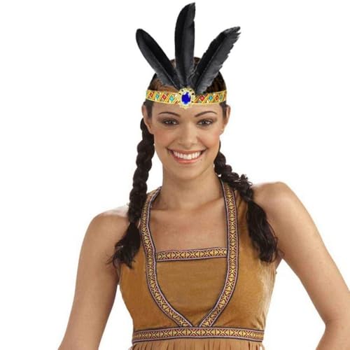Hatstar Indianer Haarband Stirnband | Haarschmuck elastisch mit Brosche und Federn | Kopfschmuck für Fasching, Karneval, Motto Party | Federschmuck Accessoire für Damen, Herren und Kinder Kostüm Hatstar Indianer Haarband Stirnband | Haarschmuck elastisch mit Brosche und Federn | Kopfschmuck für Fasching, Karneval, Motto Party | Federschmuck Accessoire für Damen, Herren und Kinder Kostüm von Hatstar
