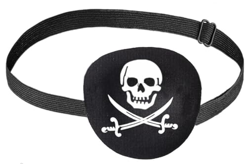Hatstar Piratenklappe - Pirat Augenmaske - Piratenmaske für Kinder - Augenklappe für Erwachsene Damen Herren - Seeräuber Kostüm Accessoire zu Fasching und Karneval von Hatstar