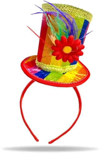 Hatstar Regenbogen Zylinder Haarreif | Clown Hut | Kopfschmuck für Halloween, Fasching & Karneval | Kostüm Haarschmuck für Mädchen, Damen & Frauen Hatstar Regenbogen Zylinder Haarreif | Clown Hut | Kopfschmuck für Halloween, Fasching & Karneval | Kostüm Haarschmuck für Mädchen, Damen & Frauen von Hatstar