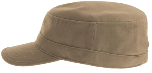 Hatstar Unisex Cap im Military-Stil | aus robustem Baumwoll-Twill | Klettverschluss verstellbar | Damen Herren, Kinder (khaki) von Hatstar
