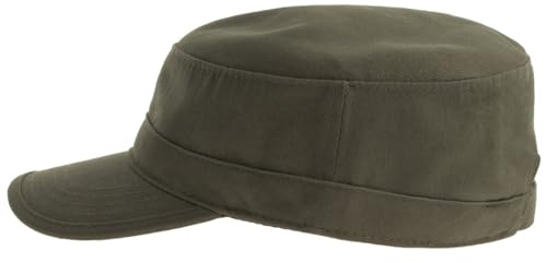 Hatstar Unisex Cap im Military-Stil | aus robustem Baumwoll-Twill | Klettverschluss verstellbar | Damen Herren, Kinder (olive) von Hatstar