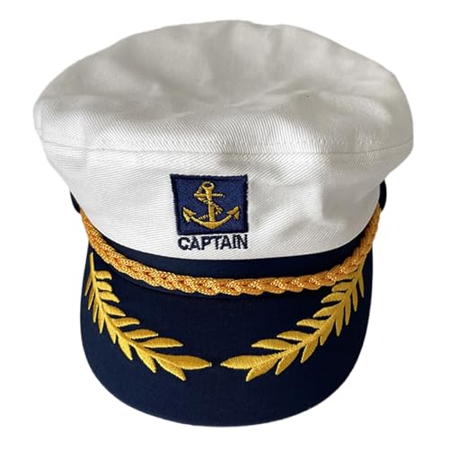 Blauer Matrosenhut für Cosplay, weicher Baumwollstoff, Unisex, modische Kopfbedeckung für Halloween, Cosplay, verstellbare Baumwoll-Matrosenmütze Blauer Matrosenhut für Cosplay, weicher Baumwollstoff, Unisex, modische Kopfbedeckung für Halloween, Cosplay, verstellbare Baumwoll-Matrosenmütze von Hattba