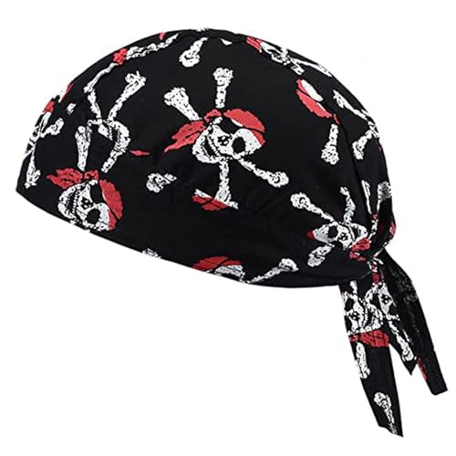 Cooler Piratenhut für Damen und Herren, modisch, verstellbar, Turban, Haarband, atmungsaktiv, Hiphop-Kopfbedeckung, atmungsaktiver Turban für Outdoor-Aktivitäten Cooler Piratenhut für Damen und Herren, modisch, verstellbar, Turban, Haarband, atmungsaktiv, Hiphop-Kopfbedeckung, atmungsaktiver Turban für Outdoor-Aktivitäten von Hattba