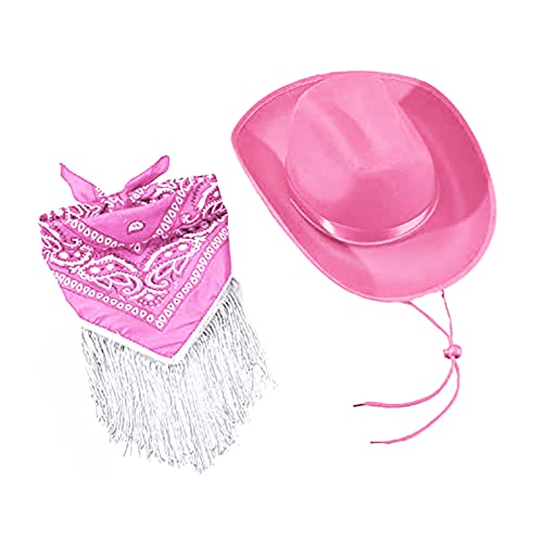 Cowgirl-Hut, Bandana, Cowgirl-Hut, Fedoras, Brautparty-Hut, Junggesellinnenabschied, Cowgirl-Bandana, CowboyHut, Bandana-Set Cowgirl-Hut, Bandana, Cowgirl-Hut, Fedoras, Brautparty-Hut, Junggesellinnenabschied, Cowgirl-Bandana, CowboyHut, Bandana-Set von Hattba