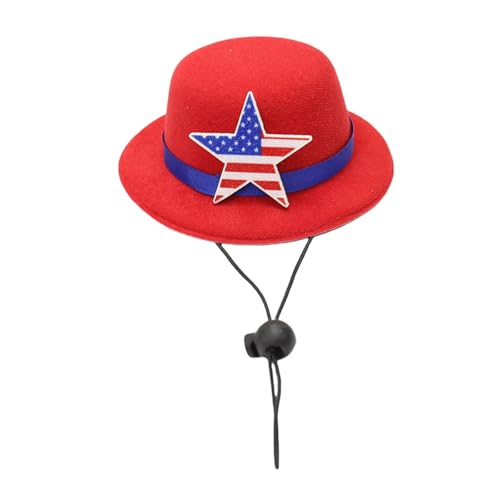 Haarspange mit Unabhängigkeitstags-Motiv, für Nationalfeier, kleiner Zylinderhut, Party, Haustier-Haarnadel, patriotischer Kopfschmuck, Festival-Dekorationen von Hattba