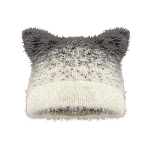 Hattba Übergroßer Kätzchenhut mit Ohren, bunte Skimütze, pelzige Ohren, Cartoon-Foto-Requisiten, Outdoor-Kopfwickel für Halloween Hattba Übergroßer Kätzchenhut mit Ohren, bunte Skimütze, pelzige Ohren, Cartoon-Foto-Requisiten, Outdoor-Kopfwickel für Halloween von Hattba